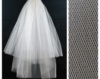 Elegant Cut Floor Length Veil all lengths available Cathedral Veil  Chapel Veil elegant plain cathedral veil, bridal vei