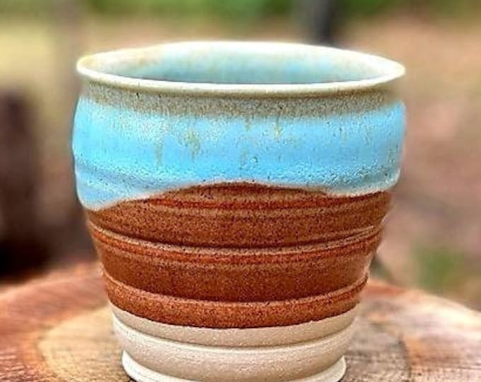 Wheel thrown pottery, oddish planter, planter pot with drainage, ceramic succulent planter