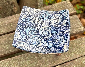 Handmade Pottery Trinket Dish, Kiln Fired Ceramic Dish