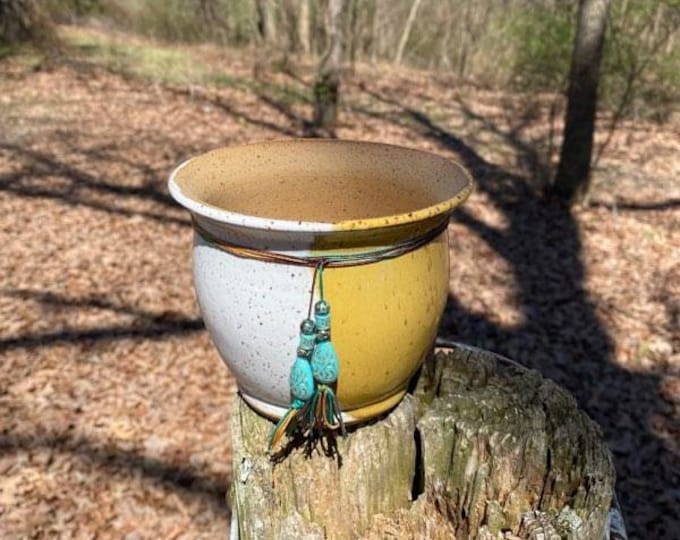 Wheel thrown pottery, oddish planter, ceramic succulent planter