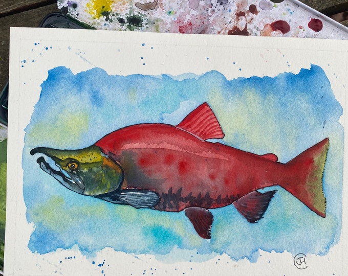 Salmon painting.