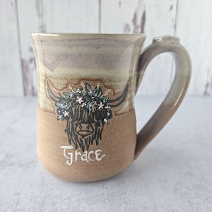 Custom Name Highland Cow Mug