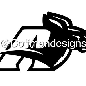 May include: Black and white illustration of a stylized animal with a letter A incorporated into the design. The text "@Coffmandesigns" is visible below the animal.