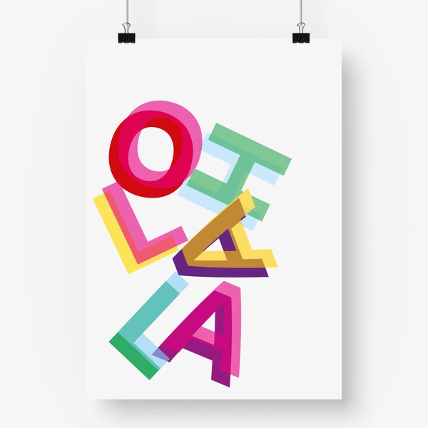 OH LA LA  | ein kunterbuntes Typografie-Poster