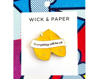 Fortune Cookie Enamel Pin