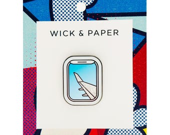 Airplane Window Enamel Pin