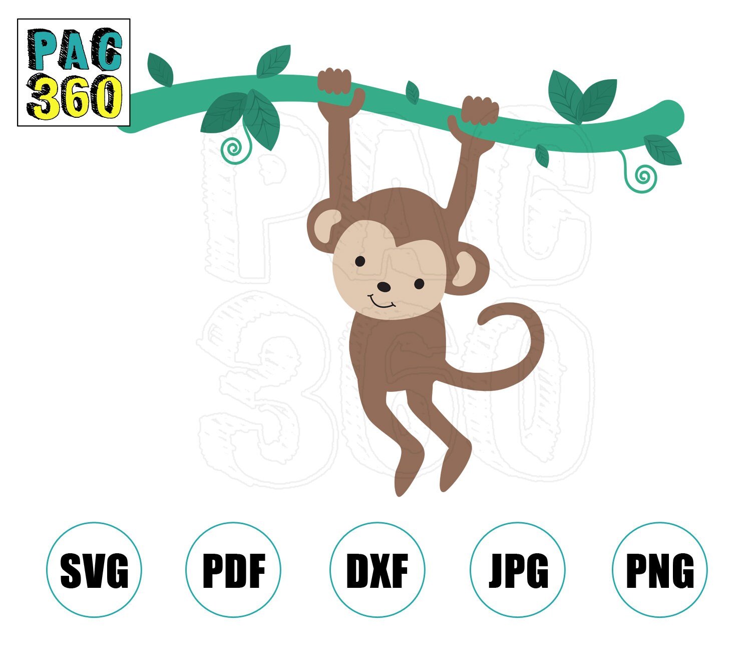 Baby Monkey Svg Etsy