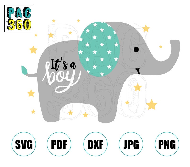 Baby Elephant SVG / its a Boy Etsy