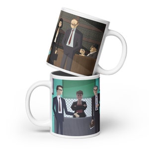 LAW & ORDER Season 4 White glossy mug | Lennie Briscoe | Mike Logan | Ben Stone