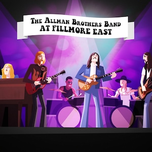 ALLMAN BROTHERS Band | Fillmore East 1971 Poster | Duane Allman | Gregg Allman | Dickey Betts