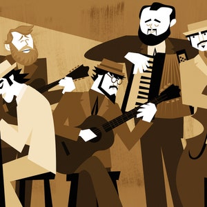 LE GROUPE | levon Helm | Robbie Robertson | Rick Danko | Richard Manuel | Affiche de Garth Hudson