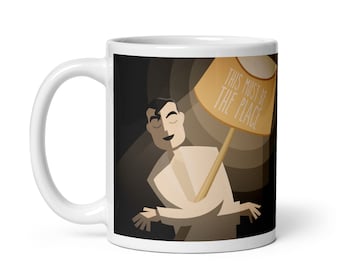 STOP MAKING Sense | This Must Be the Place | Talking Heads | David Byrne White glossy mug