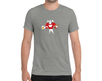 BUCKY BEER BRAT grey black Short sleeve t-shirt
