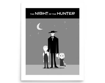 NIGHT of the HUNTER | Robert Mitchum | Poster Print