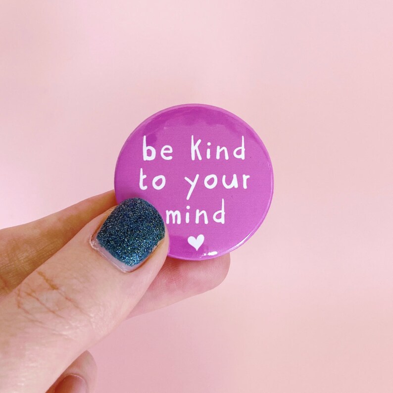 Thoughts Are Not Facts Pinback Button • Self Awareness Quote • Be Kind to Yourself Badge • Mental Health Backpack Pin • Cute Buttons • Gift