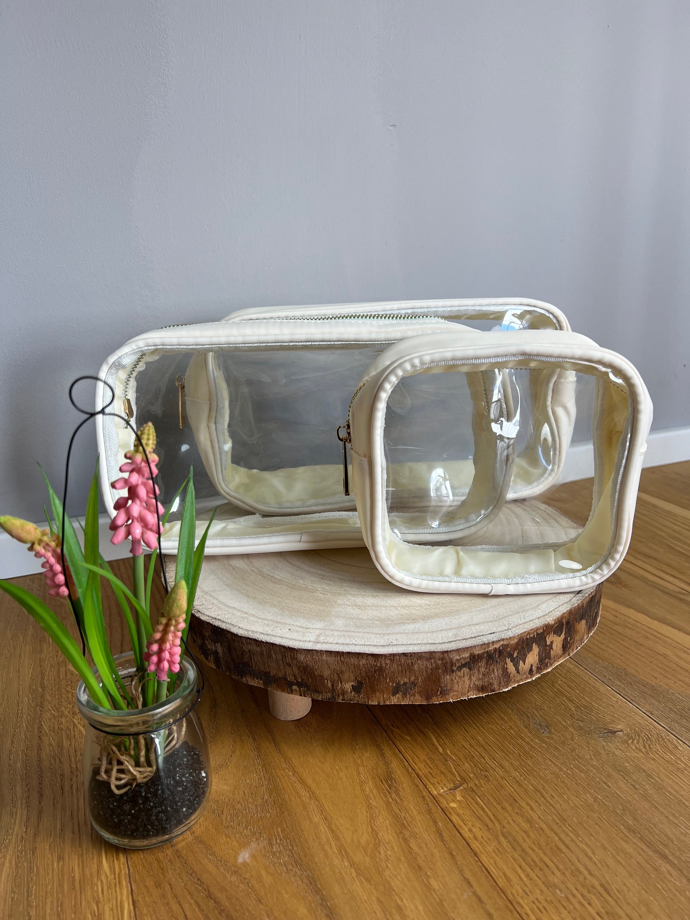 Transparente Kosmetiktasche – Set Mit 4 PVC-Beuteln In 2 Größen, Ideal Für Reise & Ordnung