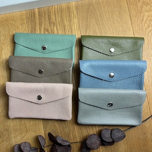 Leder Geldbörse | Portemonnaie |   Umschlagmethode | verschiedene Farben | weiches Material