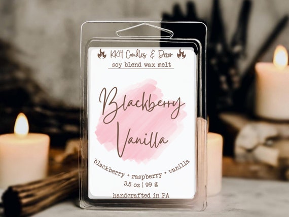 Blackberry Vanilla Wax Melts Wax Tarts Candle Warmer Melts Wax Cubes  Blackberry Scent Raspberry Candle Vanilla Scent 