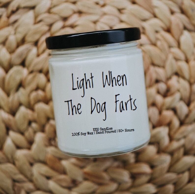 Light When The Dog Farts 9 oz Soy Candle Pet Candle Dog Etsy