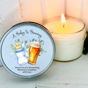 Bulk Baby Shower Favors | Candle Favor | A Baby Is Brewing Favors | Guest Favors | Gift For Guests | Wedding Favors | Bridal Shower