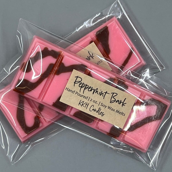 Peppermint Bark Wax Snap Bar Wax Melts Wax Tarts Candle Warmer Melts Wax Cubes Wax Snap Wax Bar Soy Blend Wax Melts