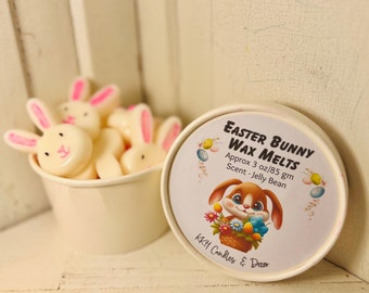 Bunny Faces And Bunny Butts Wax Melts | Wax Embed | Wax Melts | Easter Melt | Easter Gift | Jelly Bean | Easter Decor | Spring Candle