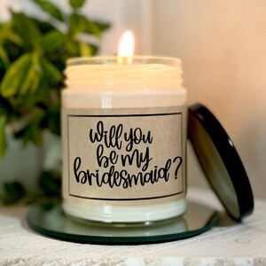 Bridesmaid Gift Wedding Party Gift Will You Be My Bridesmaid Bestie Gift Bridesmaid Candle Bridesmaid Proposal Scented Soy Candle