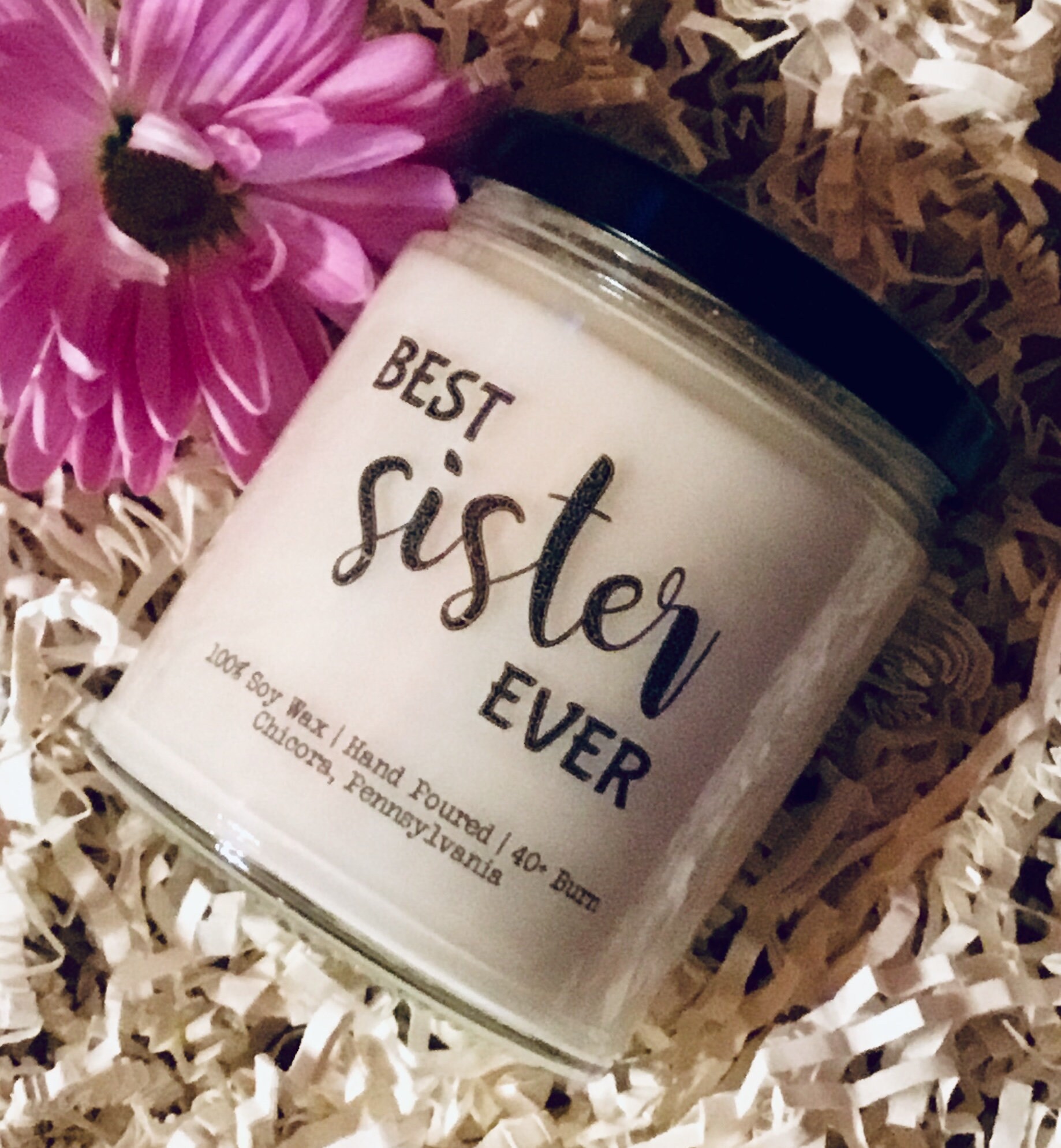 Best Sister Ever 9 oz Soy Candle BFF Gift Friendship Gift Etsy