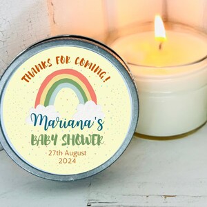 Bulk Baby Shower Favors | Candle Favors | Rainbow Theme Shower | Rainbow Candle | Gift For Guests | Guest Shower Favors