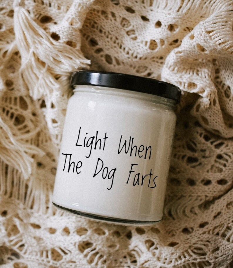Light When The Dog Farts 9 oz Soy Candle Pet Candle Dog Etsy