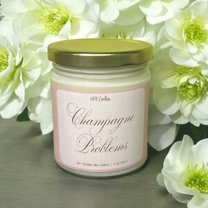 Champagne Scented Candle Scented Soy Candle Champagne Candle Fruity Candle Champagne Problems Coconut Soy Candle Romantic Candle