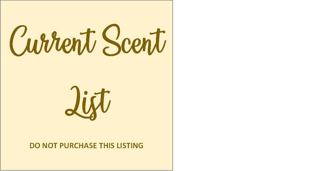 Scent List Etsy