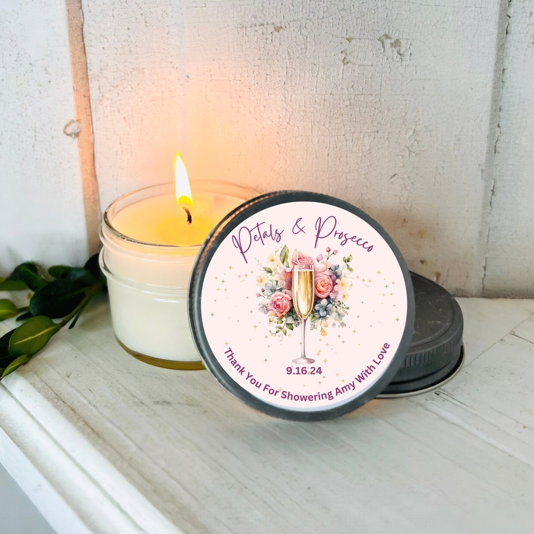 Set of 12 Bulk Bridal Shower Favors Soy Jar Candle Favor Favors for ...