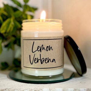 Scented Candle Scented Soy Candle Lemon Verbena Candle Lemon Candle Spa Candle Summer Candle Spring Candle Fruity Candle Fruit Candle