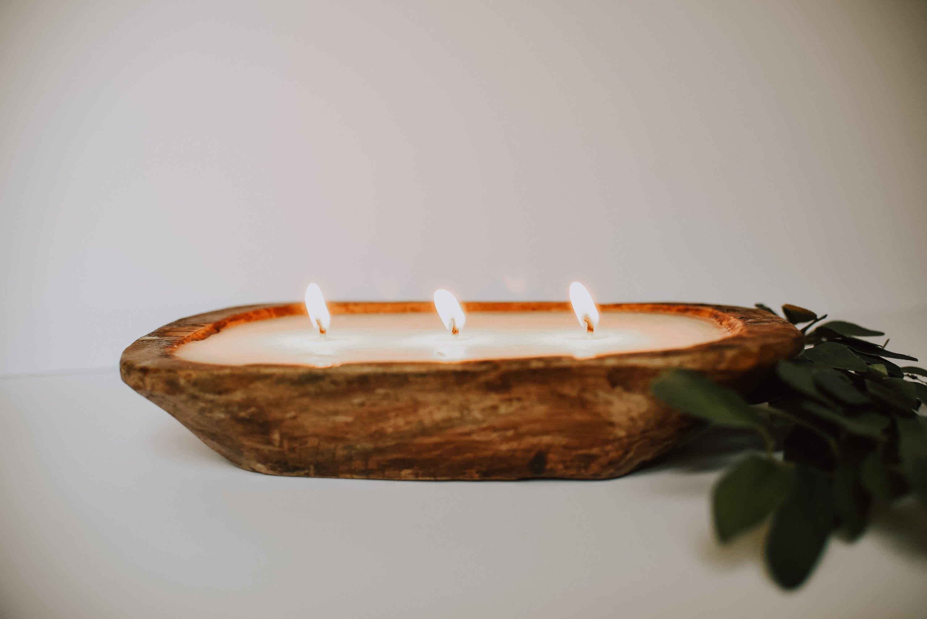 Wood Dough Bowl Soy Candle Rustic Candle Farmhouse Decor 3 Wick Candle Rustic Decor Dough Bowl Home Decor Farmhouse Candle Wood Candle