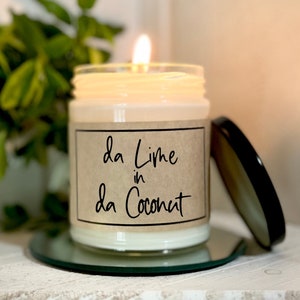 Scented Candle Scented Soy Candle Lime Candle Coconut Candle Summer Candle Summer Fragrance Fruity Candle Lime And Coconut