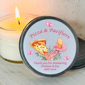 Bulk Baby Shower Favors | Candle Favors | Pizza & Pacifiers Favors | Pizza And Pacifiers | Guest Favors | Gift For Guests | Wedding Shower