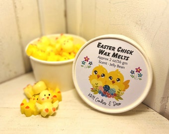 Easter Chick Wax Melts | Wax Embed | Wax Melts | Easter Melt | Easter Chicks | Easter Gift | Jelly Bean | Easter Decor | Spring Candle