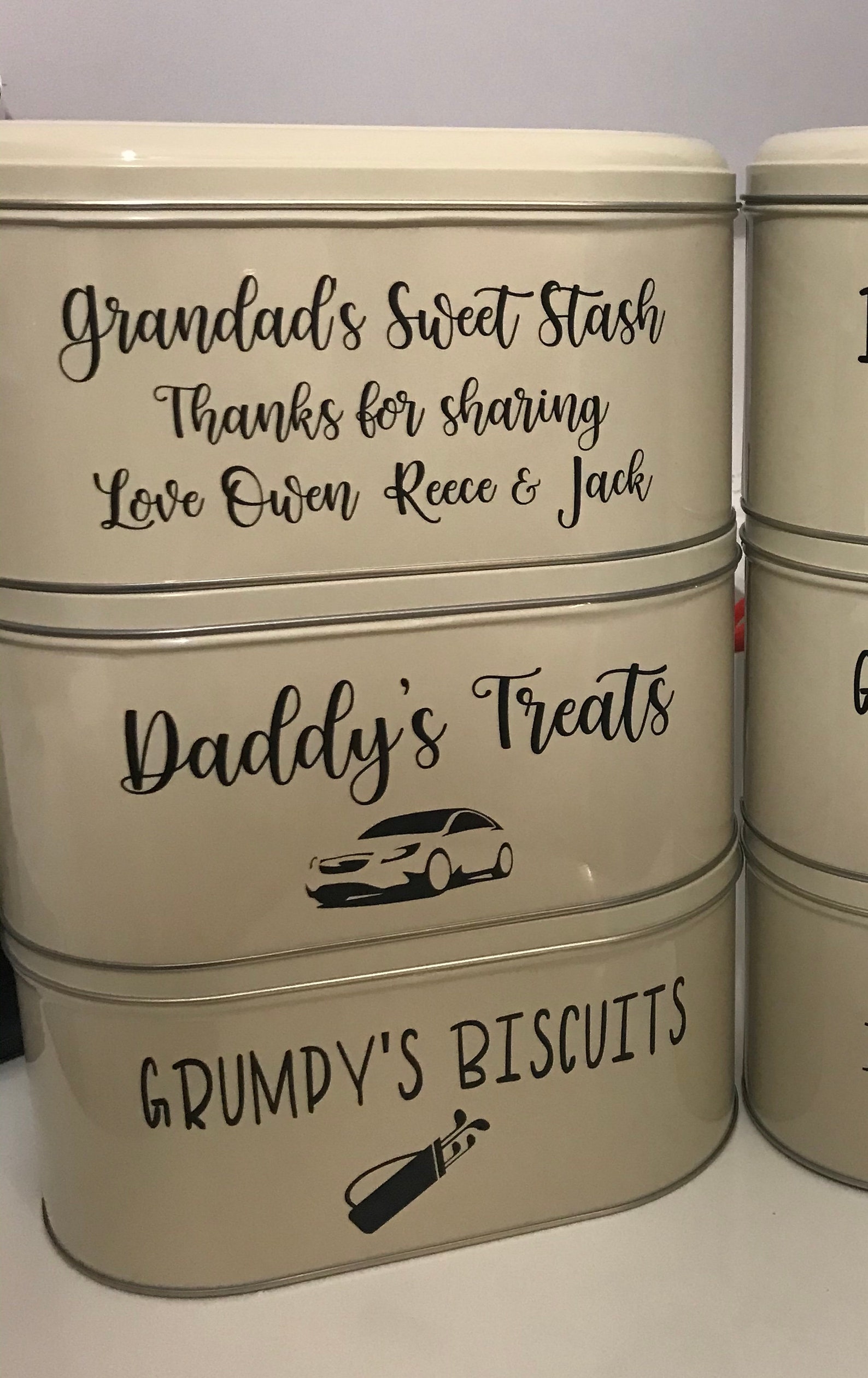 Personalised Storage Treat Tin Gift for Dad Daddy Grandad Etsy