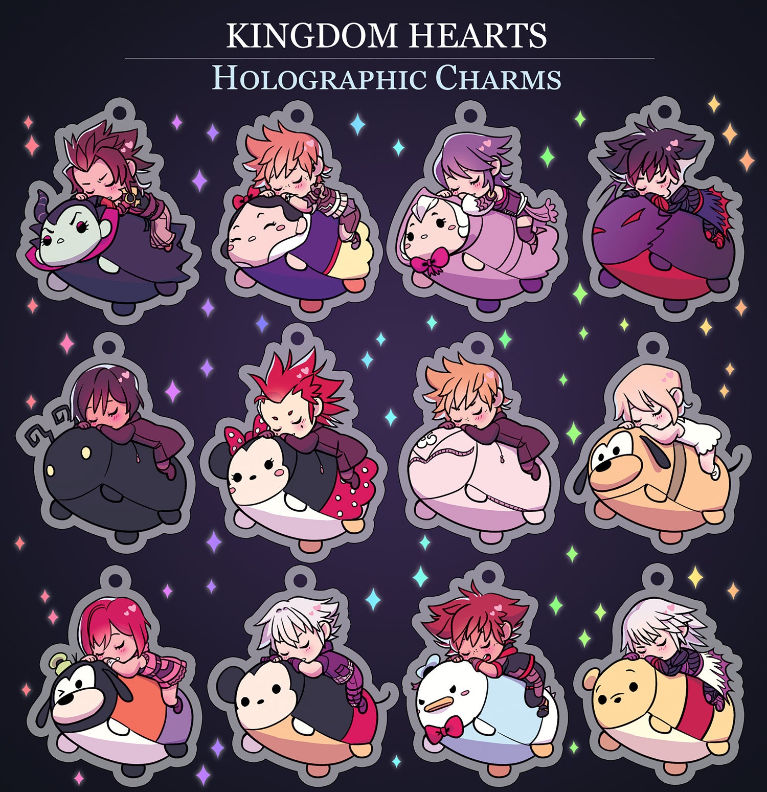 Kingdom Hearts Holographic Charms
