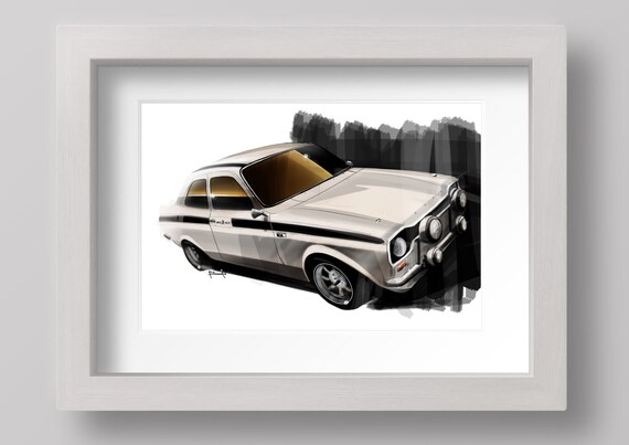 SIZE A4 PERSONALISE IT! FORD ESCORT MEXICO MK1 CAR ART PRINT PICTURE 