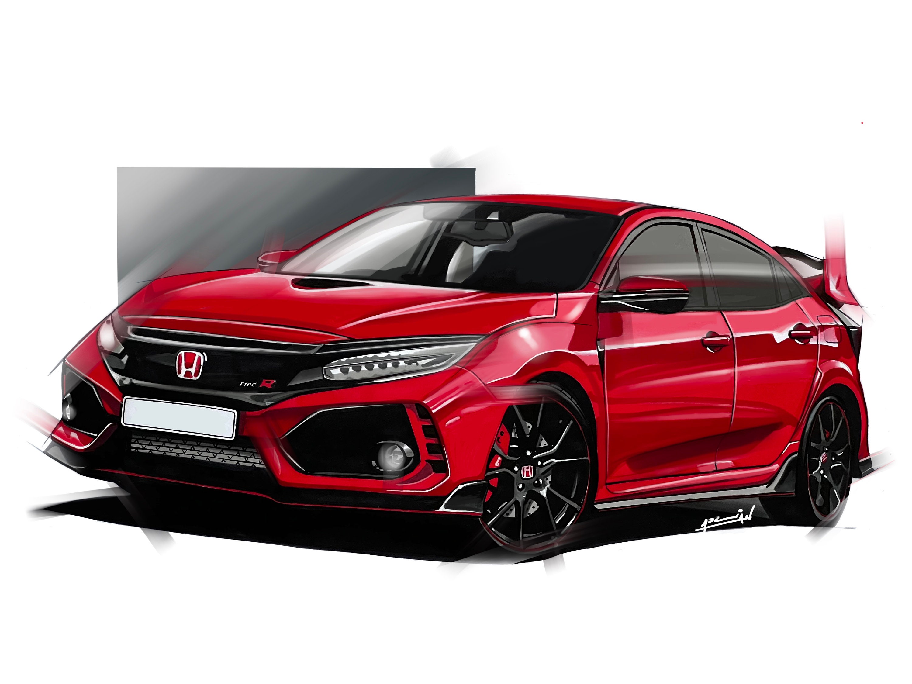 Honda Civic Sketch by LilWy on DeviantArt