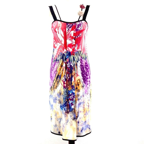 SAVE THE QUEEN multicolor floral dress, floral app