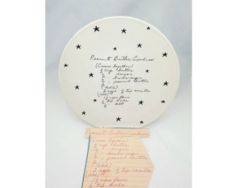 large platter for recipe handwriting transfer / recipe platter / large platter / family recipe plate / recipe platter/ memorial gift