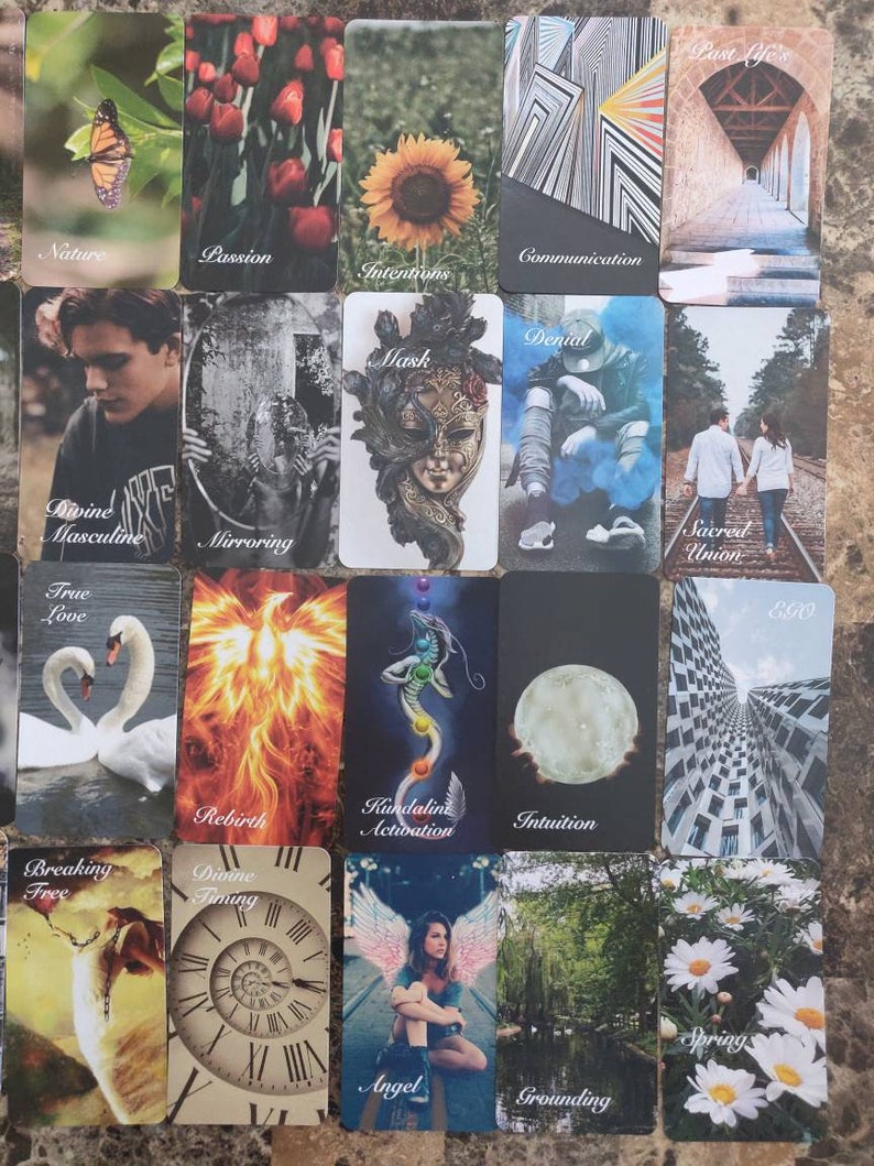 Twin Flame Oracle Cards Etsy