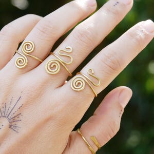 Verstellbare Messing Ringe Spirale