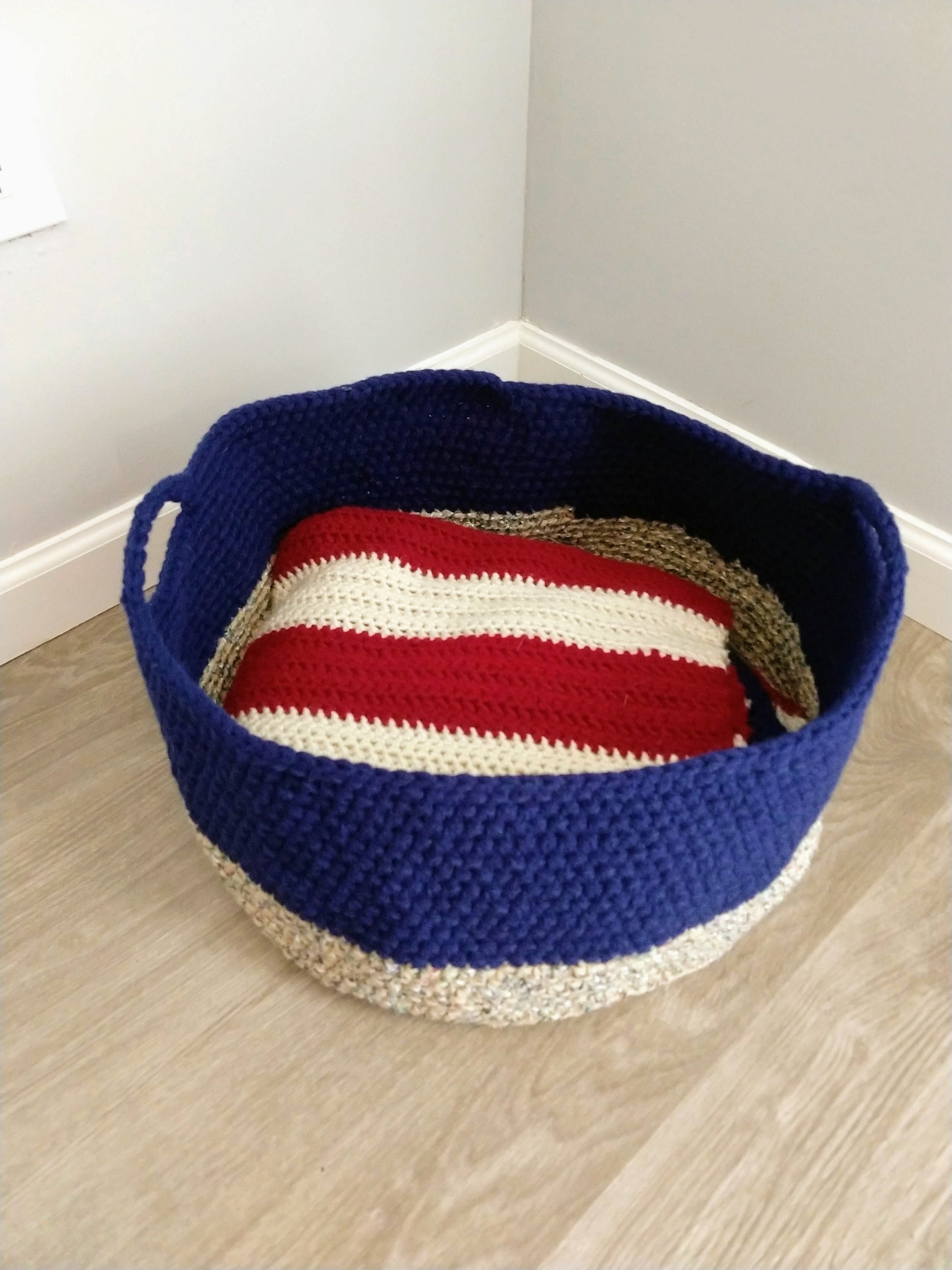 Large Storage Basket Crochet Pattern Blanket Storage Basket Etsy