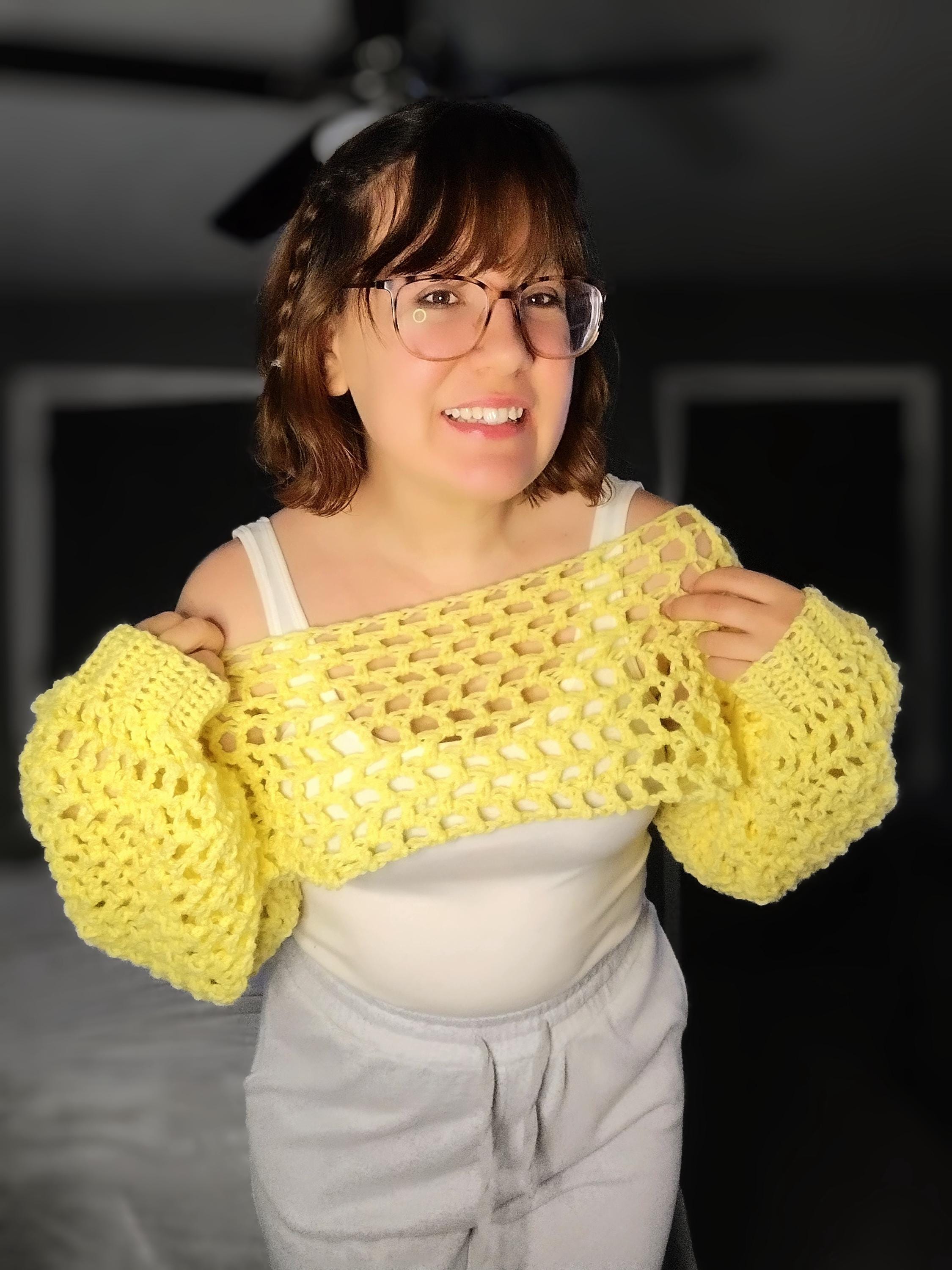 30 Mesh Sweater Crochet Patterns for Airy Layers, Pullovers, and Cardigans 19 No Sew Mesh Sweater Crochet Pattern