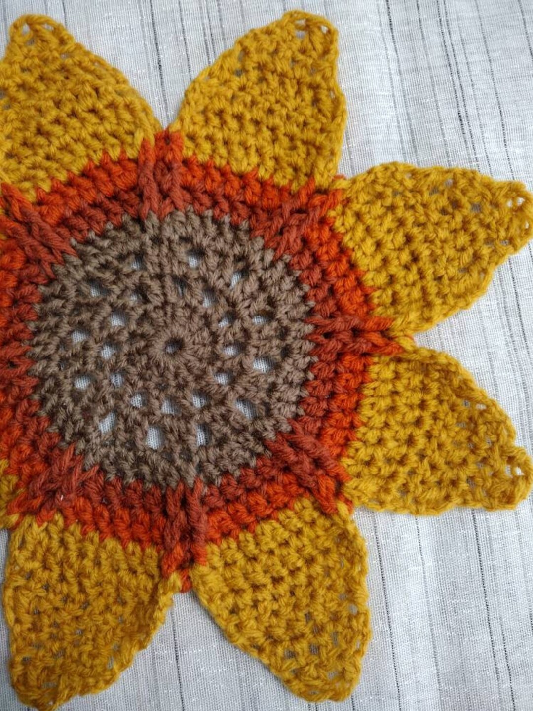 Sunflower Placemat Crochet Pattern Crochet Placemat Sunflower Home