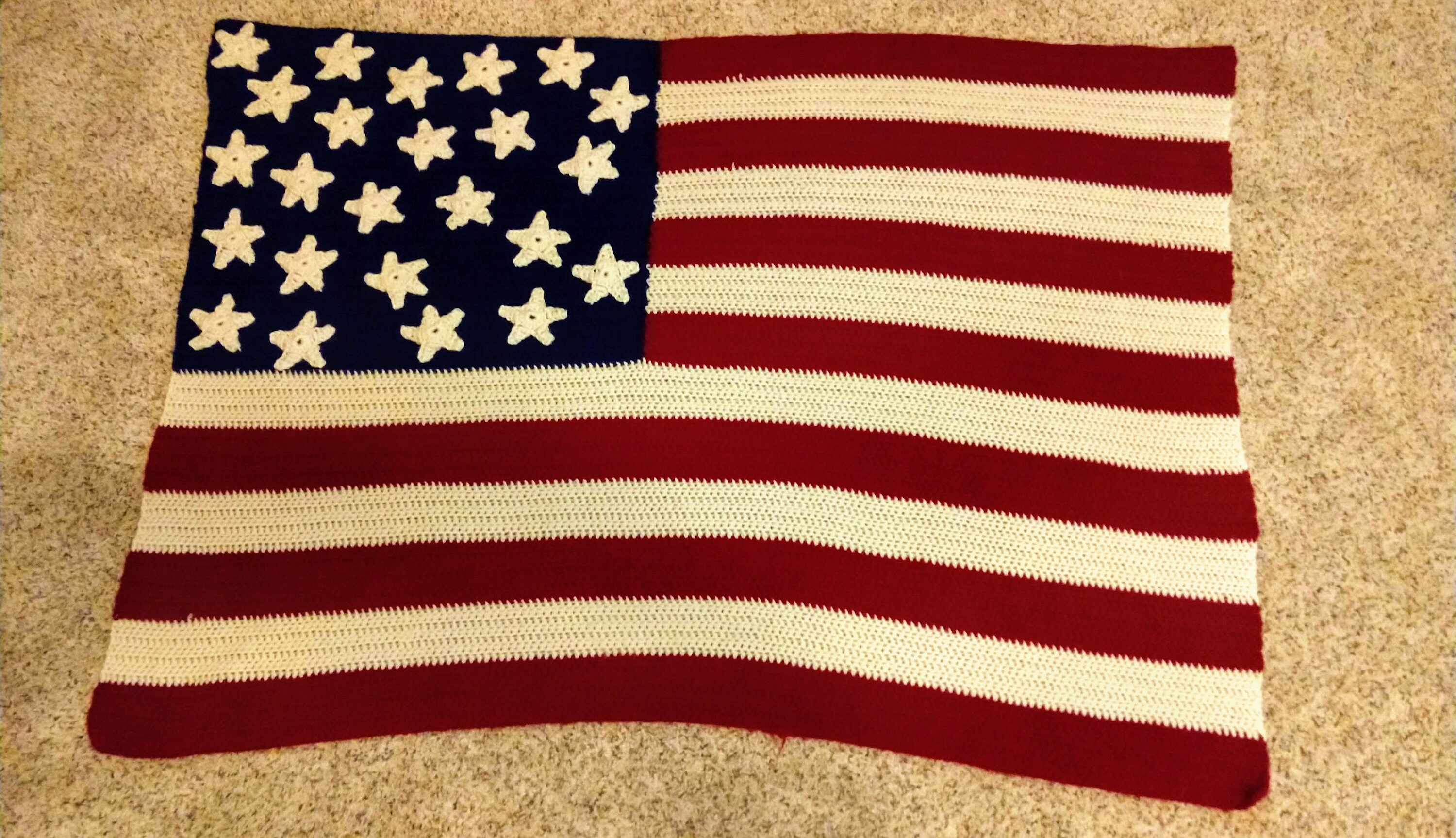 Crochet American Flag Blanket Pattern / Military Crochet Etsy
